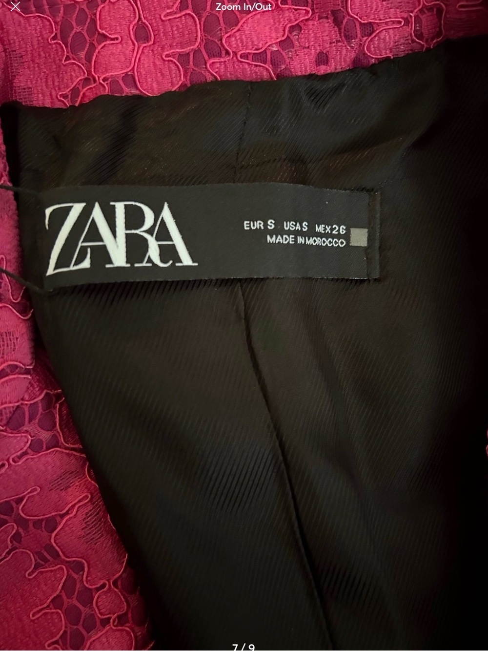 Zara Hot Pink Lace Blazer and Trousers Set S - Picture 7 of 7